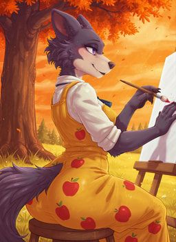 juno_(beastars), anthro, autumn, big_butt, black_lips