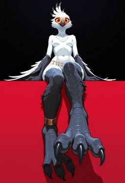 3_toes, accipitriform, anklet, anthro, avian