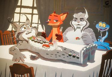 gary_de'snake, milton_lynxley, nick_wilde, pawbert_lynxley, animal_ears