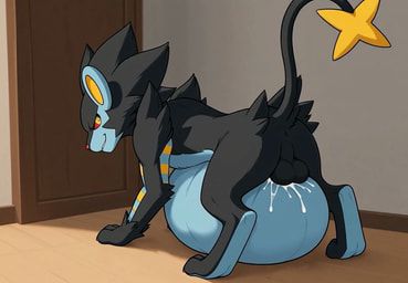 abdominal_bulge, after_vore, all_fours, anus, balls