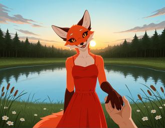 alice_the_vixen, 5_fingers, amber_eyes, anthro, black_claws