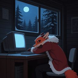 alice_the_vixen, amber_eyes, annoyed, anthro, black_bottomwear