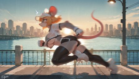 5_fingers, anthro, big_breasts, blonde_hair, bodily_fluids