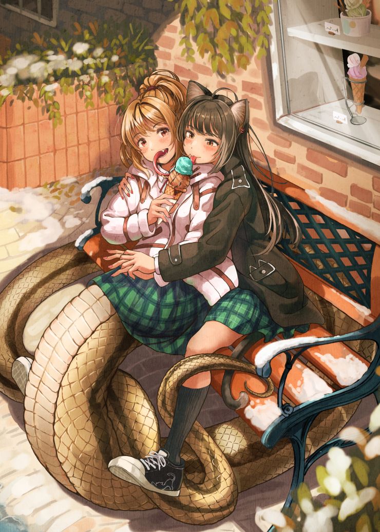 159cm, animal_ears, animal_humanoid, apode, bench