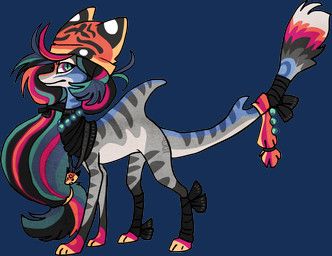 griffsunff, alternative_fashion, ambiguous_feral, ambiguous_gender, animal_print