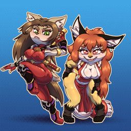 kurai_(nightlylynx), meika_(nightlylynx), turkojar, anthro, big_breasts