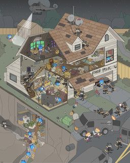 cirno, neco-arc, niko_(oneshot), waldo_(where's_waldo?), fbi