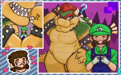 bowser, luigi, mario_bros, nintendo, peaodasartes