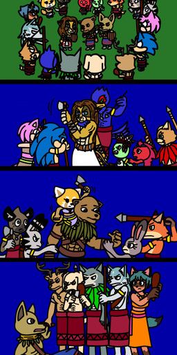 amy_rose, beastman, falco_lombardi, fan_character, flaky_(htf)