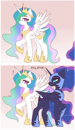 nightmare_moon_(mlp), princess_celestia_(mlp), friendship_is_magic, hasbro, my_little_pony