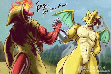 engy_(character), european_mythology, mythology, patreon, predator_handshake