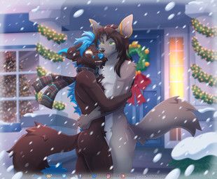 leon_(leonjackyl), christmas, sioteru, anthro, anubian_jackal