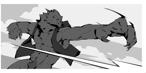 kingarthur_i, 5_fingers, action_pose, anthro, border