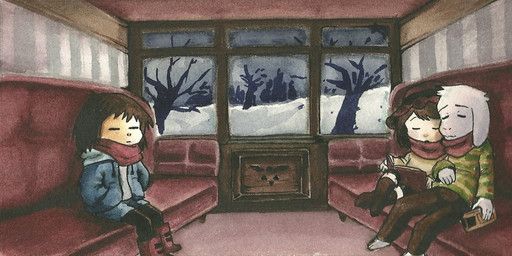 asriel_dreemurr, chara_(undertale), frisk_(undertale), undertale, undertale_(series)