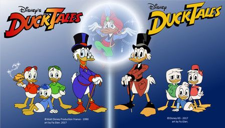 dewey_duck, gene_the_genie_(ducktales), huey_duck, louie_duck, scrooge_mcduck