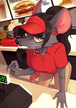 ratricia_(el-k), daniart_xd, anthro, black_hair, bottomwear