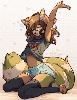 coffeechicken, 2026, ailurid, anthro, athletic_wear