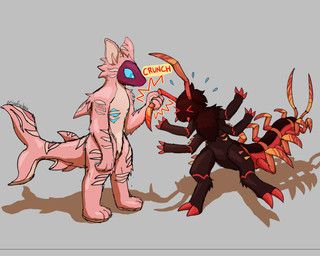 kaiju_paradise, privafuchsia, 2026, 4_arms, 4_fingers