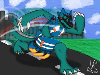 vanilla_road, anthro, city, city_background, cybernetic_chest