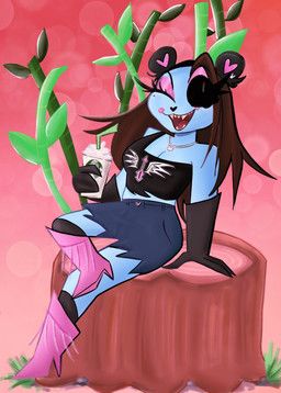 hazbin_hotel, hellaverse, starbucks, unknown_artist, ambiguous_gender