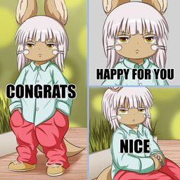 nanachi, congrats_happy_for_you_nice_(meme), made_in_abyss, smugbuns, 5_fingers