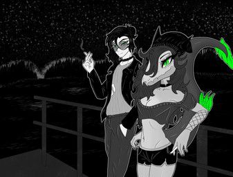 katernia_(gothgator0), tristan_(gothgator0), gothgator0, anthro, armwear
