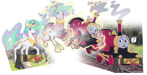 lady_(thomas_and_friends), princess_celestia_(mlp), friendship_is_magic, hasbro, mattel
