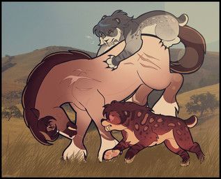 fan_character, ecos_la_brea, boobookeyys, ambiguous_gender, attack