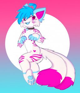 appliei, 2_tails, ahoge, anthro, blue_hair