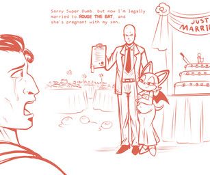 lex_luthor, rouge_the_bat, superman, dc_comics, sega