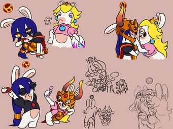 lava_queen, rabbid_peach, mario_bros, mario_plus_rabbids_kingdom_battle, nintendo