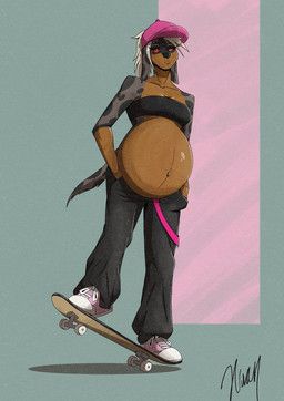 pepper_(dansharkman), mythology, huandoodles, anthro, belly