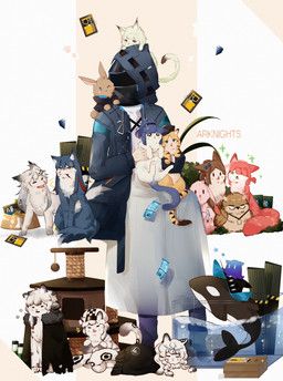 amiya_(arknights), ansel_(arknights), cliffheart_(arknights), deepcolor_(arknights), doctor_(arknights)