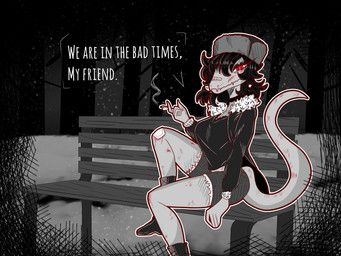 gothgator0, anthro, bandage, bandage_on_face, bench