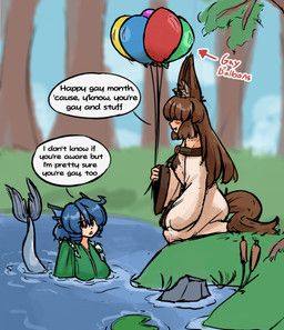 kagerou_imaizumi, wakasagihime, lgbt_pride_month, touhou, mcsquiddies