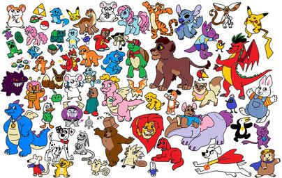 alvin_seville, austin_(backyardigans), blue_(blue's_clues), bumblelion_(the_wuzzles), buttercup_(powerpuff_girls)