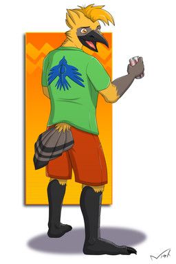 nisharu, anthro, avian, beak, beverage