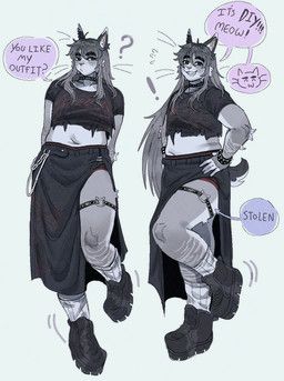 hitomi_(wolfertinger), wolfertinger, accessory, alternative_fashion, animal_noises_while_talking