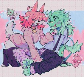 btascandalist, abstract_background, ambiguous_gender, anthro, barefoot
