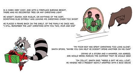 marcos_the_bear, uva_the_raccoon, christmas, diegutan, anthro