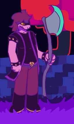 susie_(deltarune), deltarune, undertale_(series), anthro, axe
