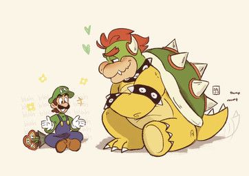 bowser, luigi, mario_bros, nintendo, gustygardns
