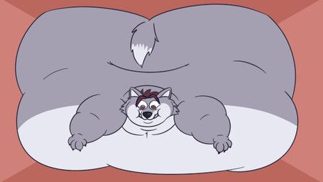 toxicoow, anthro, belly, big_belly, big_butt
