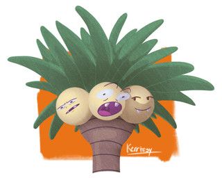 nintendo, pokemon, lunareel, 3_heads, alolan_exeggutor