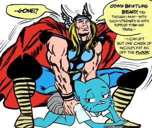 nicole_watterson, thor_(marvel), cartoon_network, european_mythology, marvel