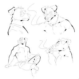 kingarthur_i, anthro, biped, bottomwear, canid