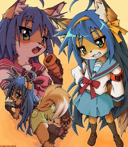 konata_izumi, lucky_star, wakazhi, 2026, 5_fingers