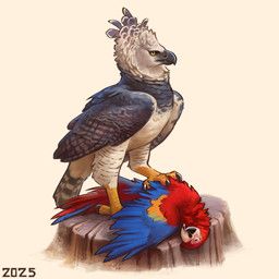 alexpahomov, accipitrid, accipitriform, ambiguous_gender, ara_(genus)