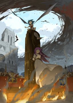 background_character, patchouli_knowledge, remilia_scarlet, christianity, touhou