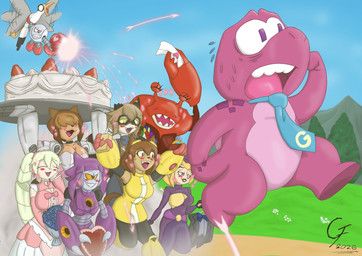 crab_girl_(gameoverse), gobbles_(gameoverse), kaboodle_(gameoverse), kit_bodega, lulu_(gameoverse)